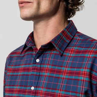 Manor Man Camicia a Quadri Maniche Lunghe  