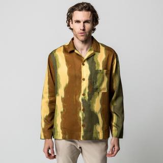 Manor Man All-over Print Langarmhemd  