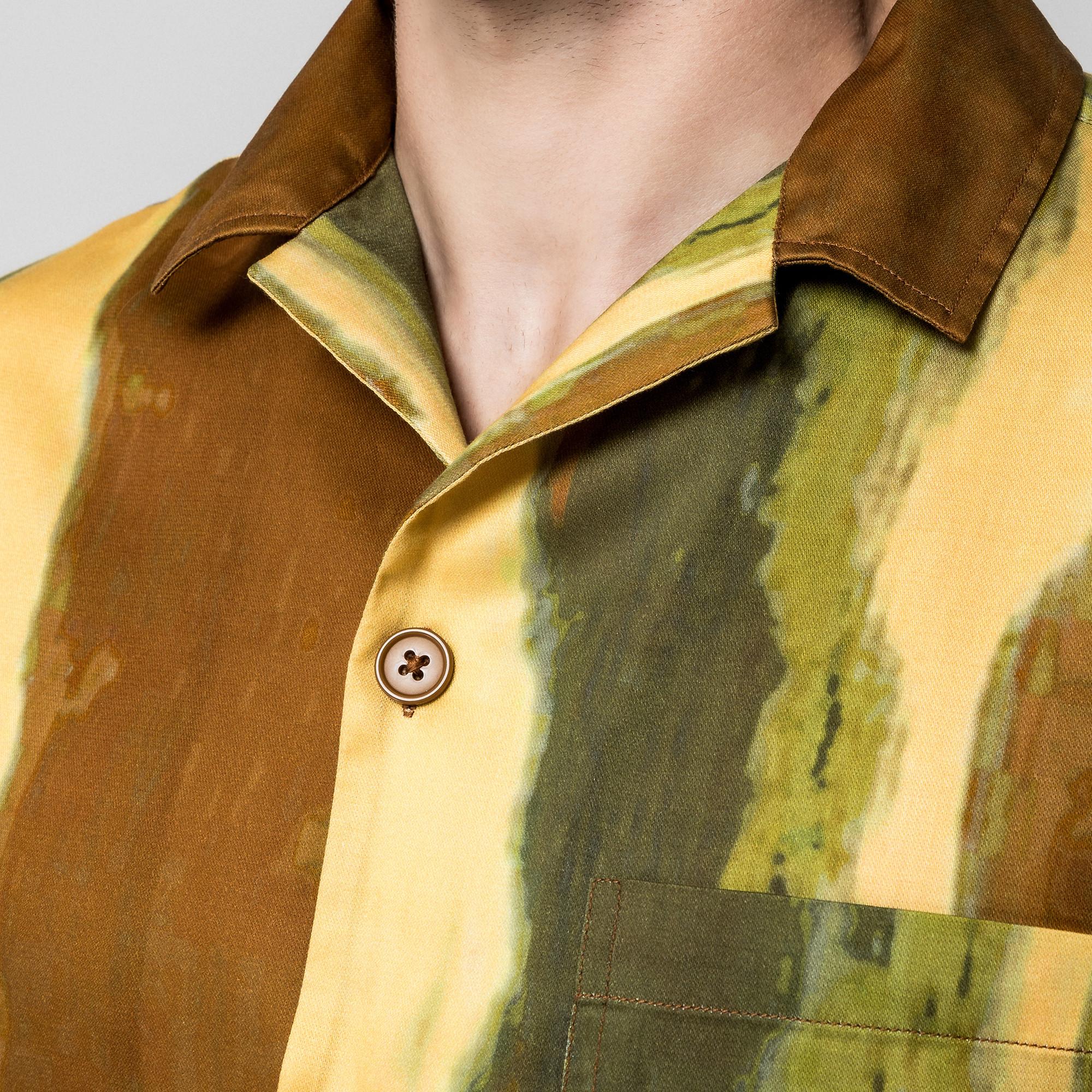 Manor Man All-over Print Langarmhemd  