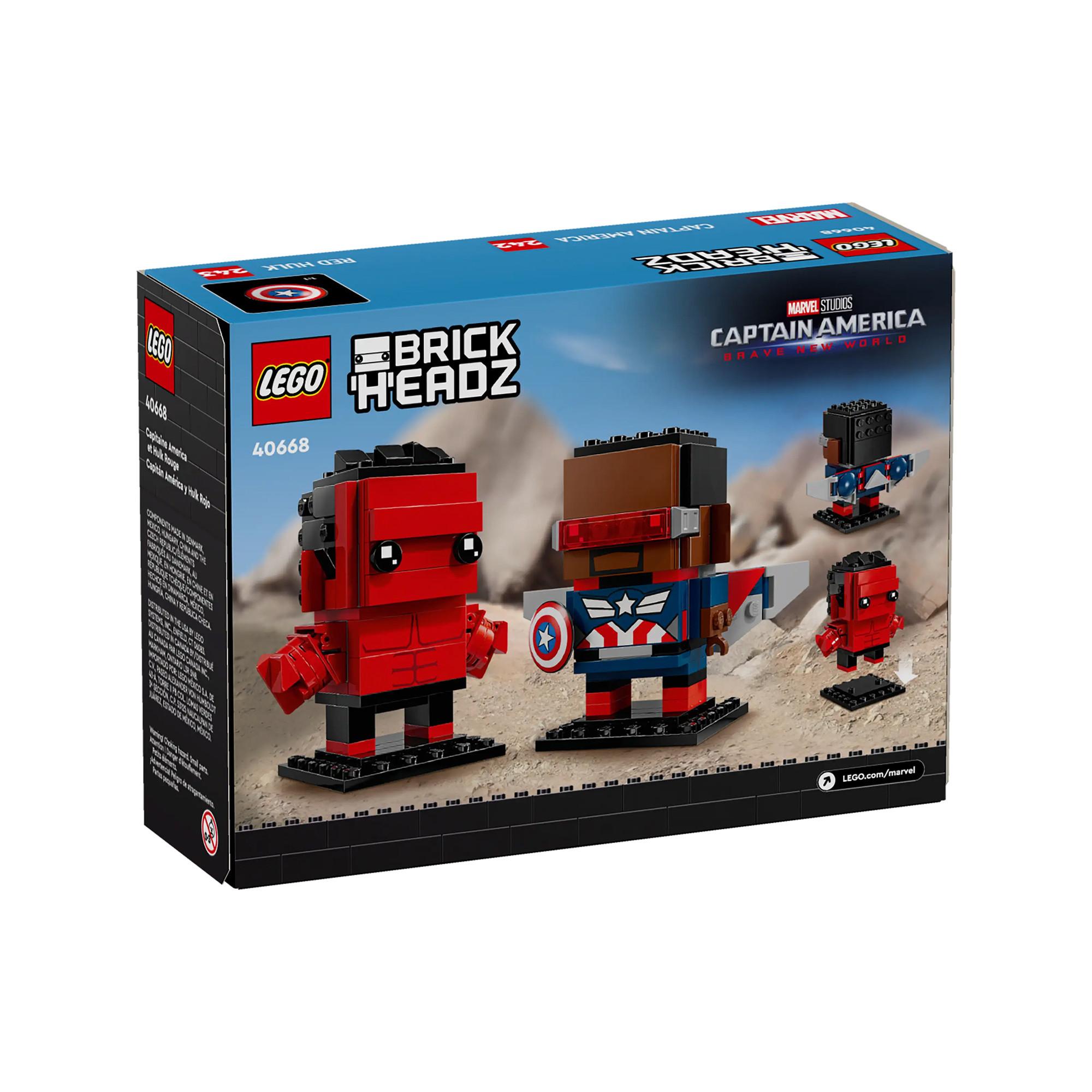 LEGO®  40668 Personaggi di Captain America e Hulk Rosso 