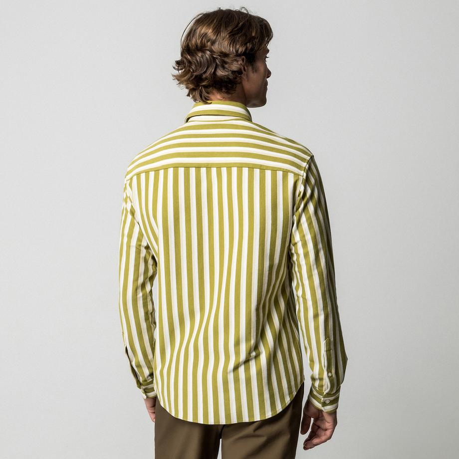 Manor Man Jersey Streifenhemd  