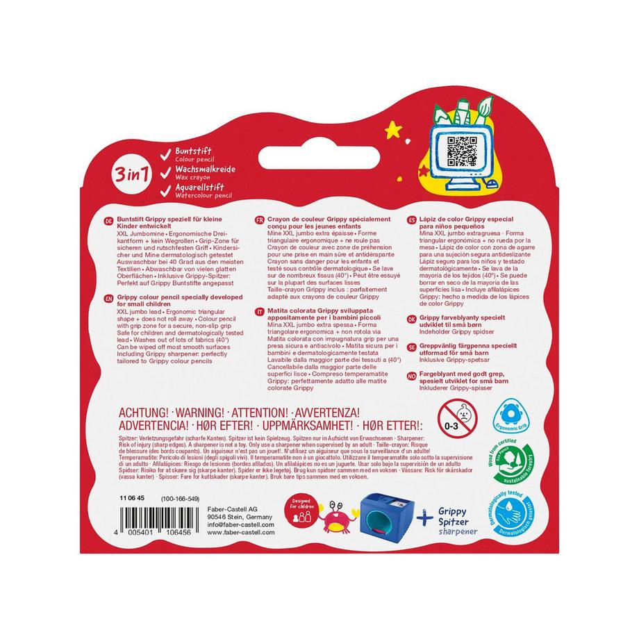 Faber-Castell Farbstift Set Grippy 