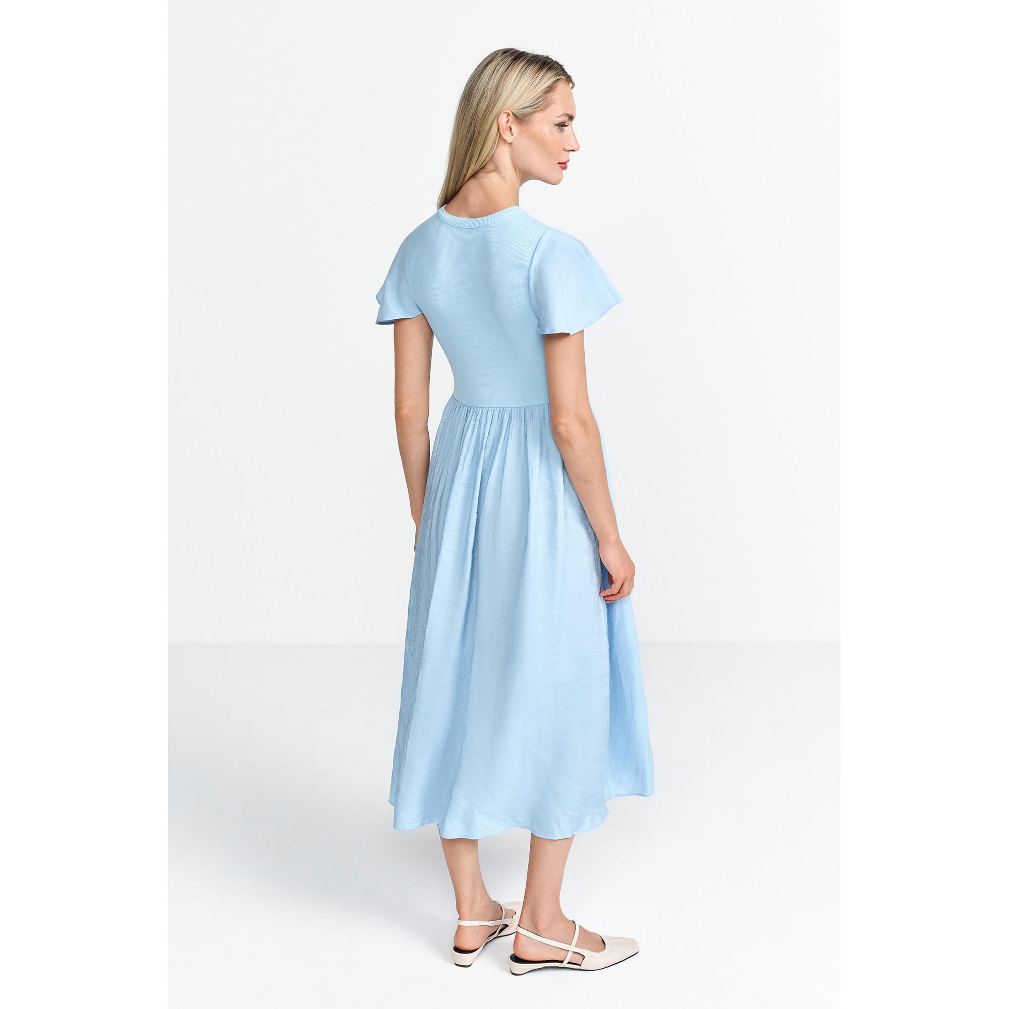 Rich & Royal MatMix Abito Midi Svasato Maniche Corte  