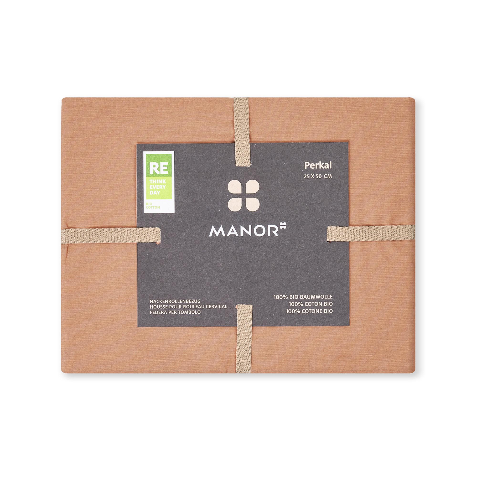 Manor Housse de traversin Percale Uni  