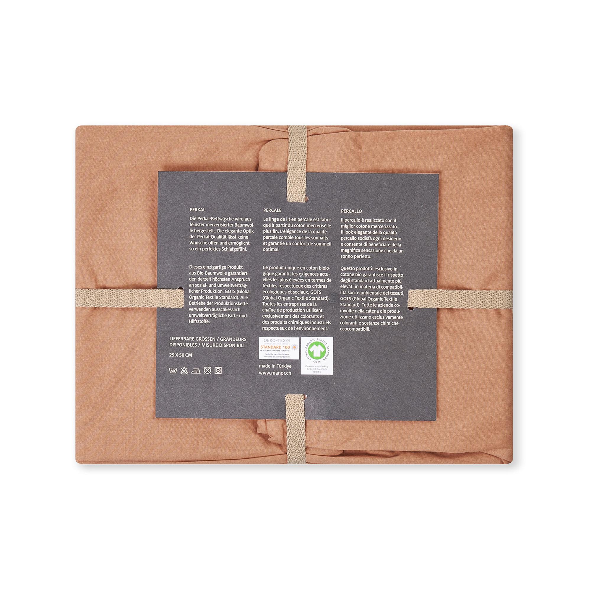 Manor Housse de traversin Percale Uni  