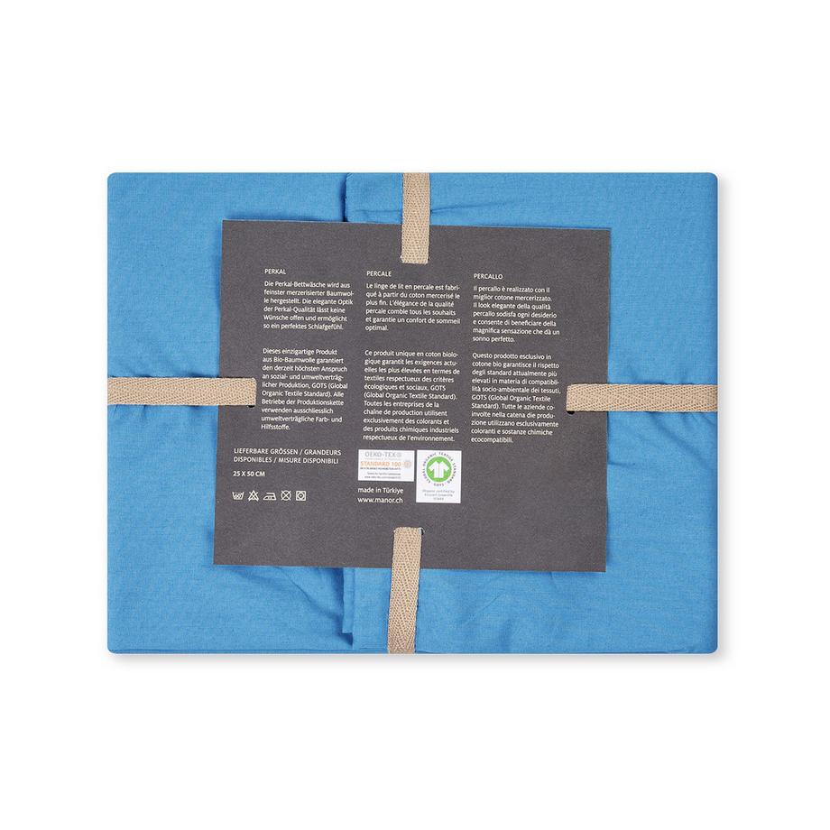 Manor Housse de traversin Percale Uni  