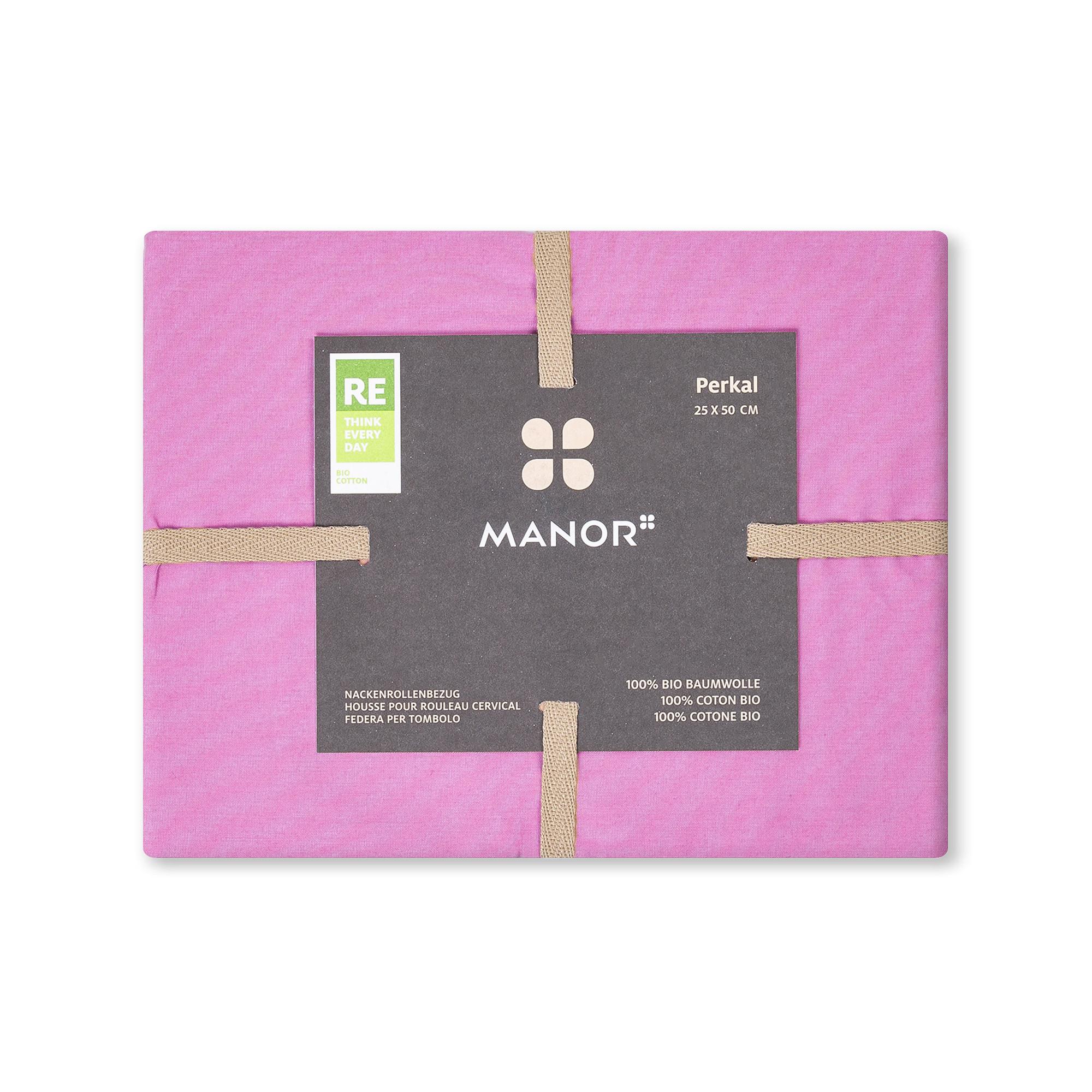 Manor Housse de traversin Percale Uni  