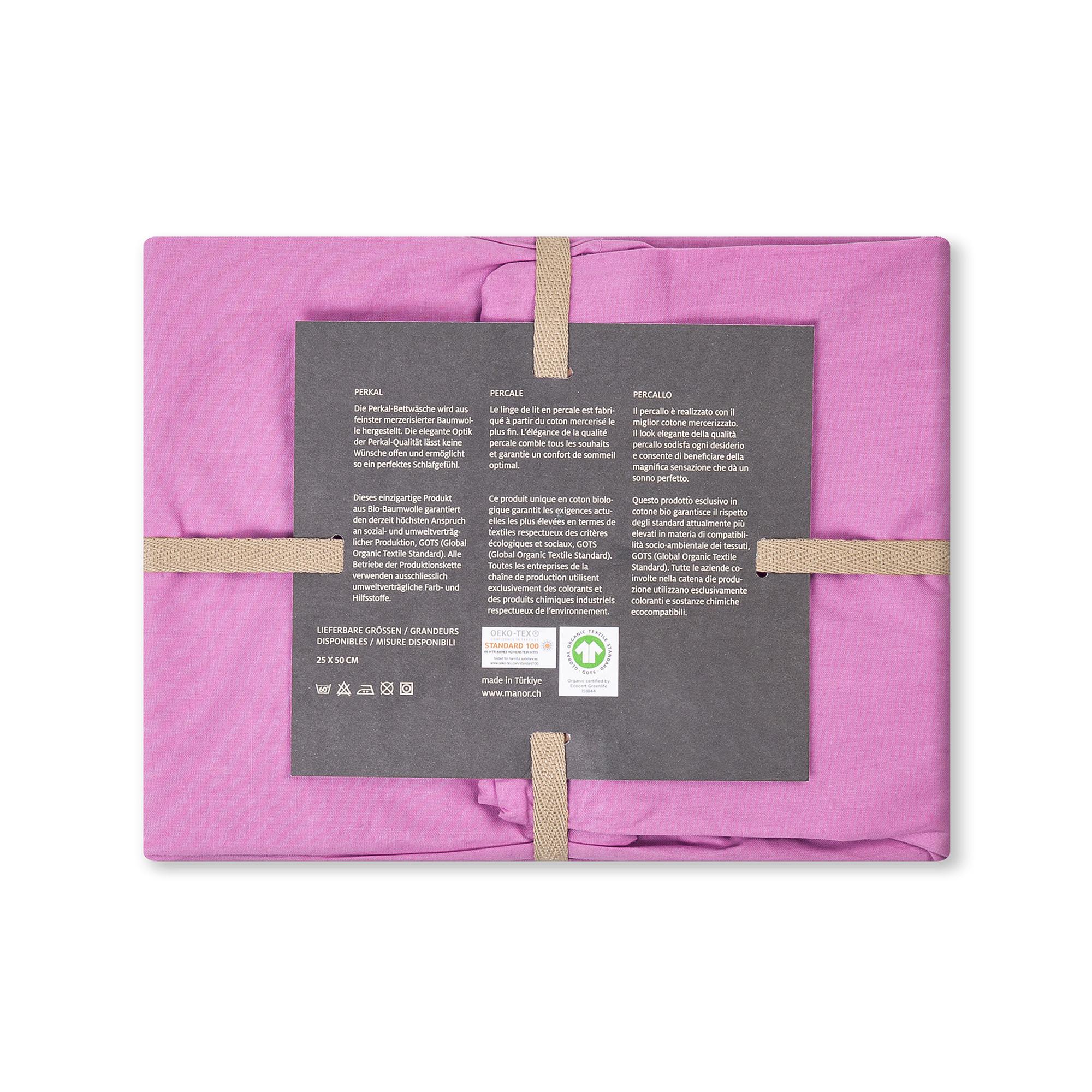 Manor Housse de traversin Percale Uni  