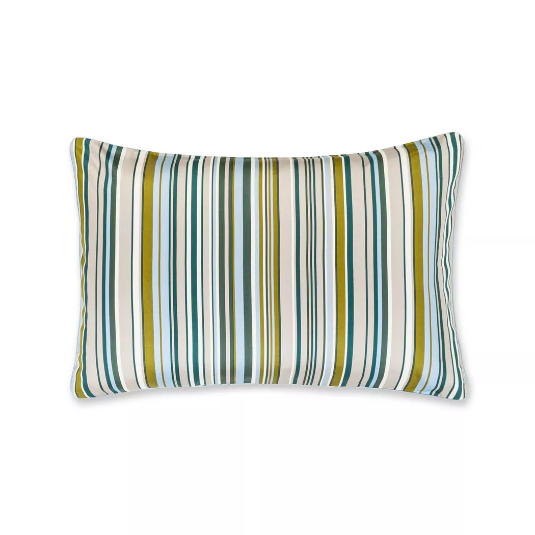 Manor - Kissenbezug, Vilamatsa Gestreifter Satin Kissenbezug, 50 x 90 cm, Multicolor