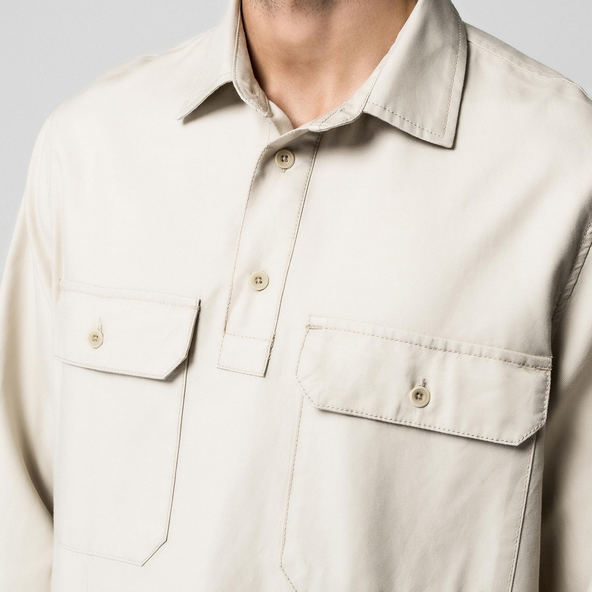 Manor Man Langarm Overshirt mit Brusttaschen  