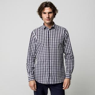 Manor Man Langarm Modern Fit Karomuster Hemd  