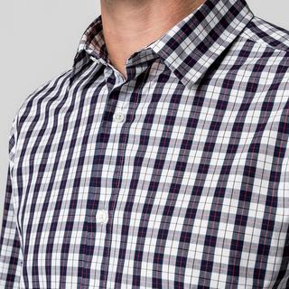 Manor Man Langarm Modern Fit Karomuster Hemd  