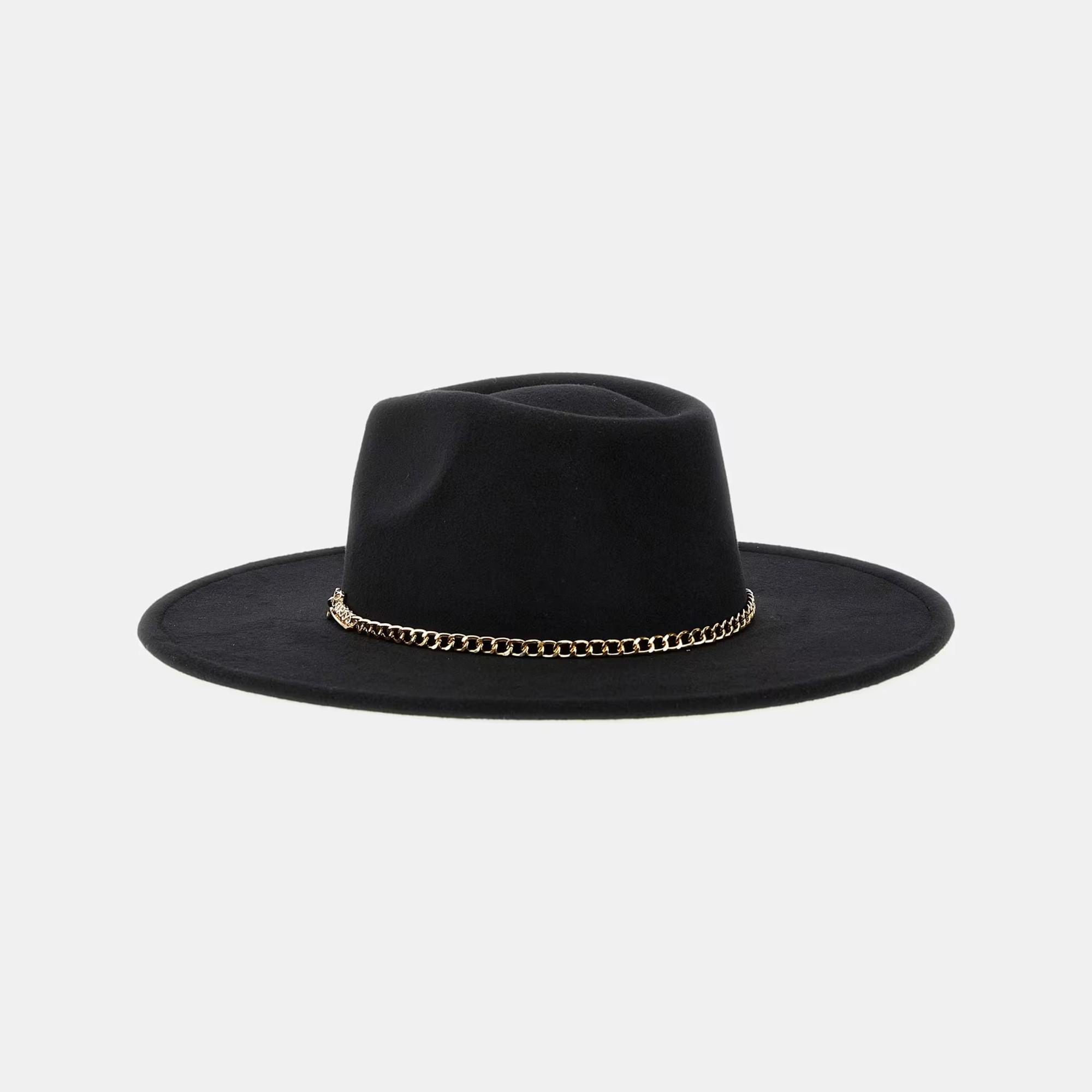 GUESS Chapeau Fedora avec Détail Chaîne  