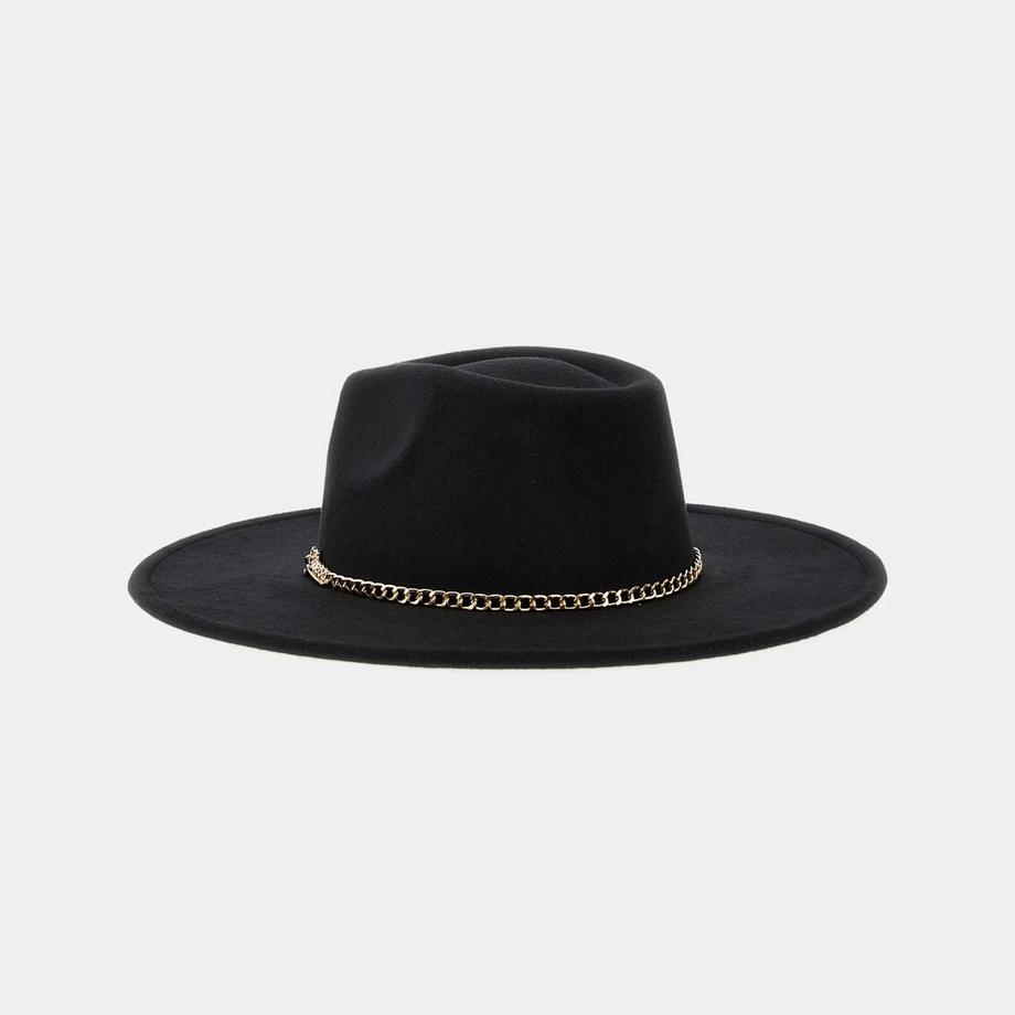 GUESS Chapeau Fedora avec Détail Chaîne  