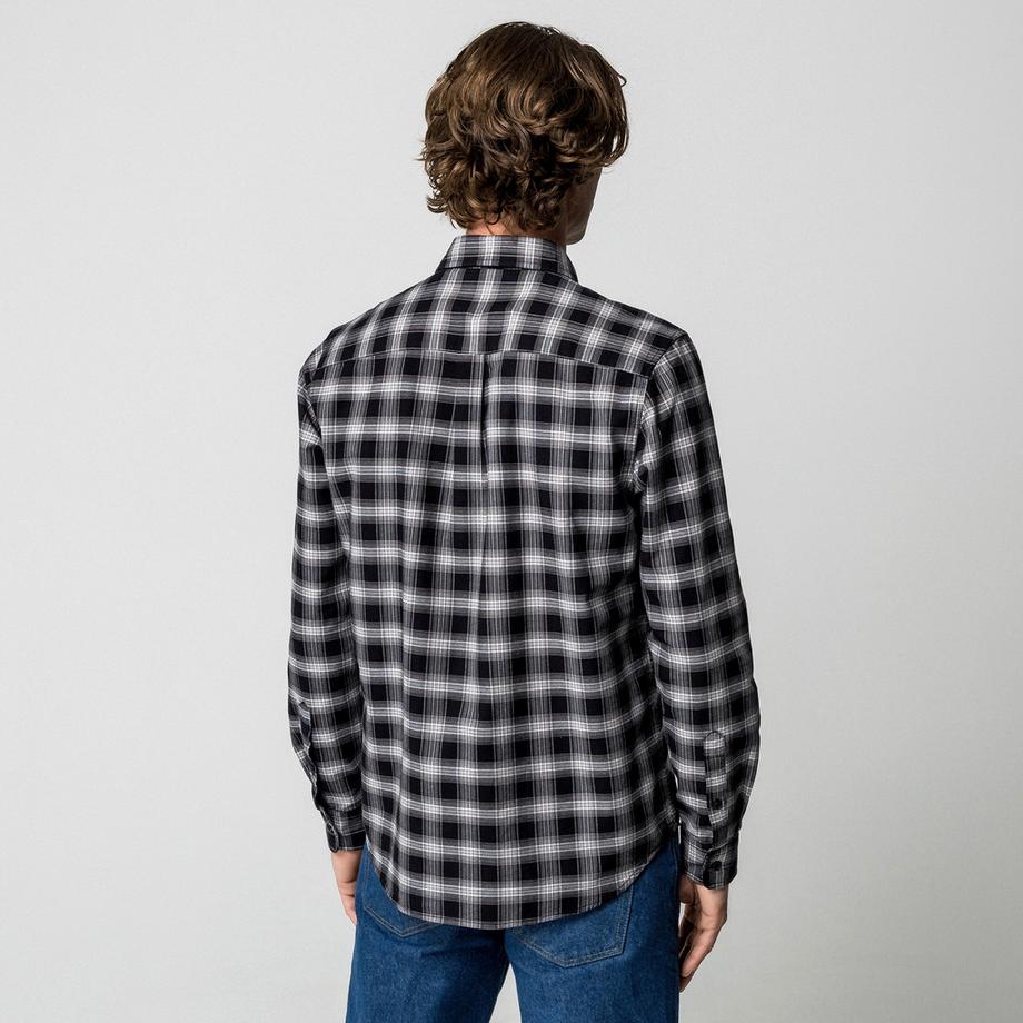 Manor Man Chemise à Carreaux Homme Manches Longues Regular Fit  