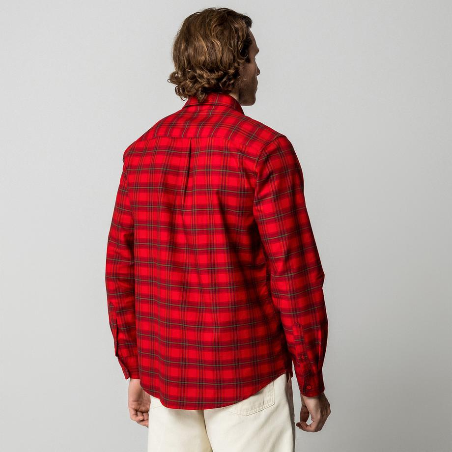 Manor Man Kariertes Langarmhemd Modern Fit  