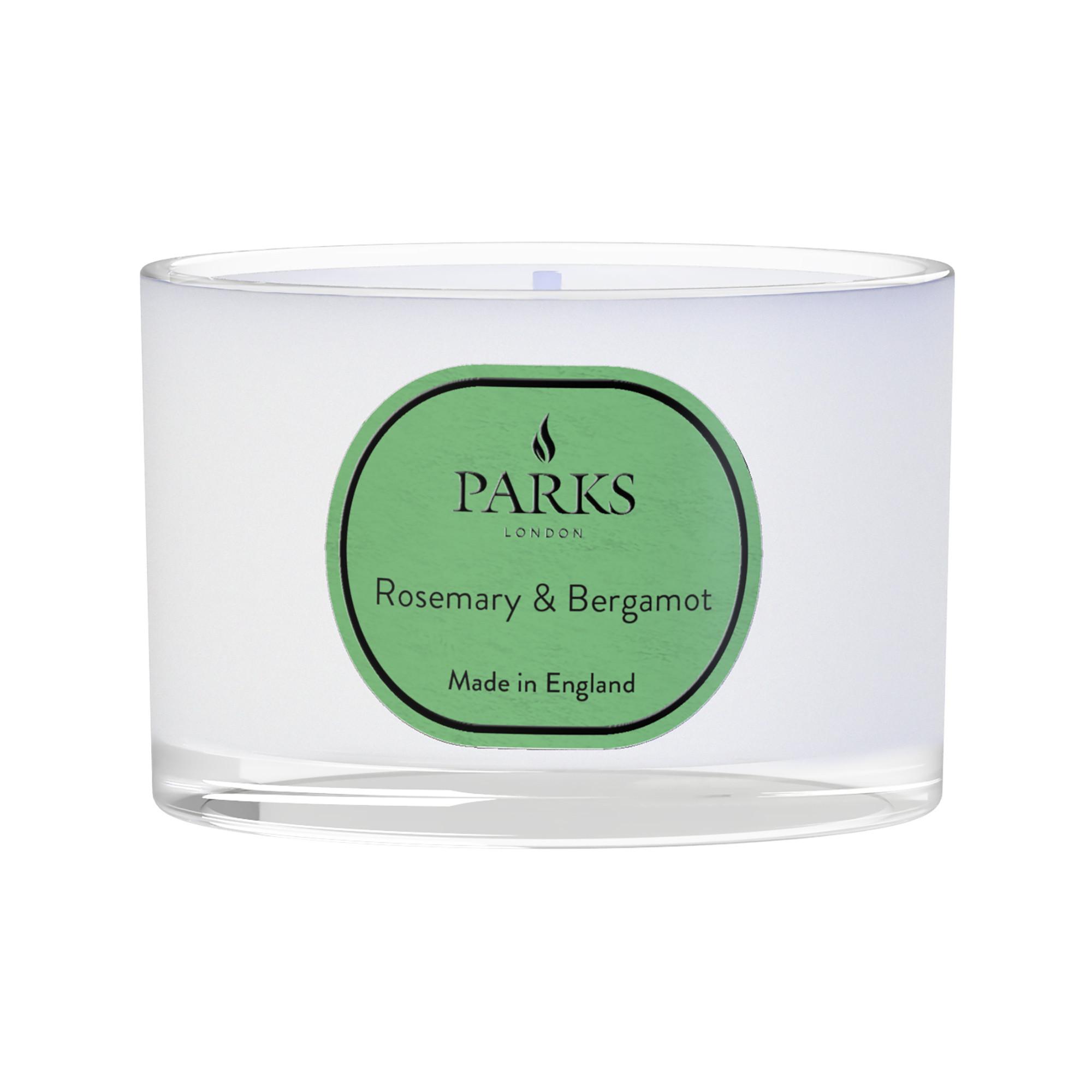 Parks London Bougie parfumée en verre Rosemary & Bergamot 