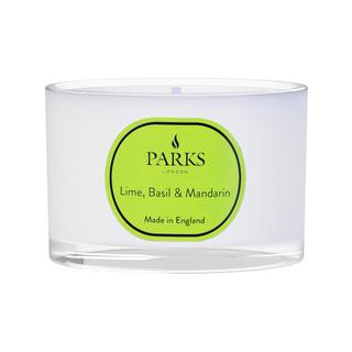Parks London Candela profumata in vetro Lime, Basil & Mandarin 