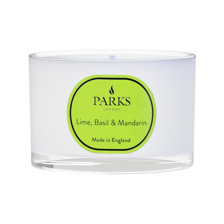 Parks London Candela profumata in vetro Lime, Basil & Mandarin 