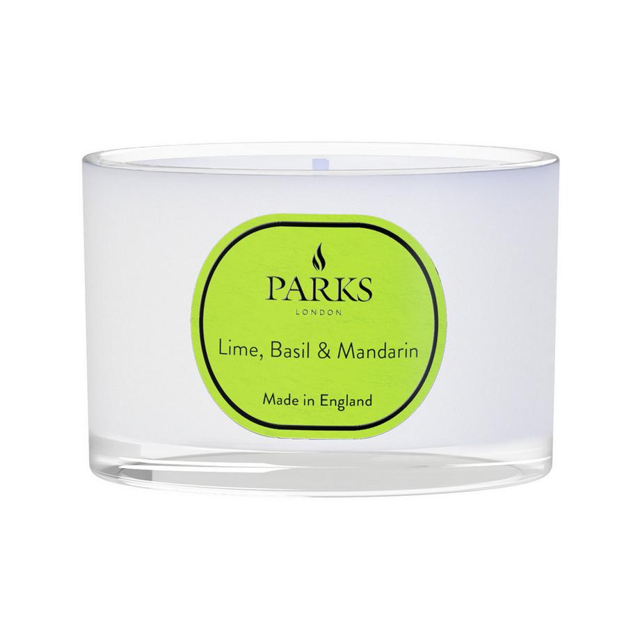 Parks London Bougie parfumée en verre Lime, Basil & Mandarin 
