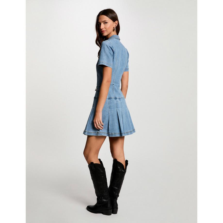 MORGAN Robe Mini en Denim  