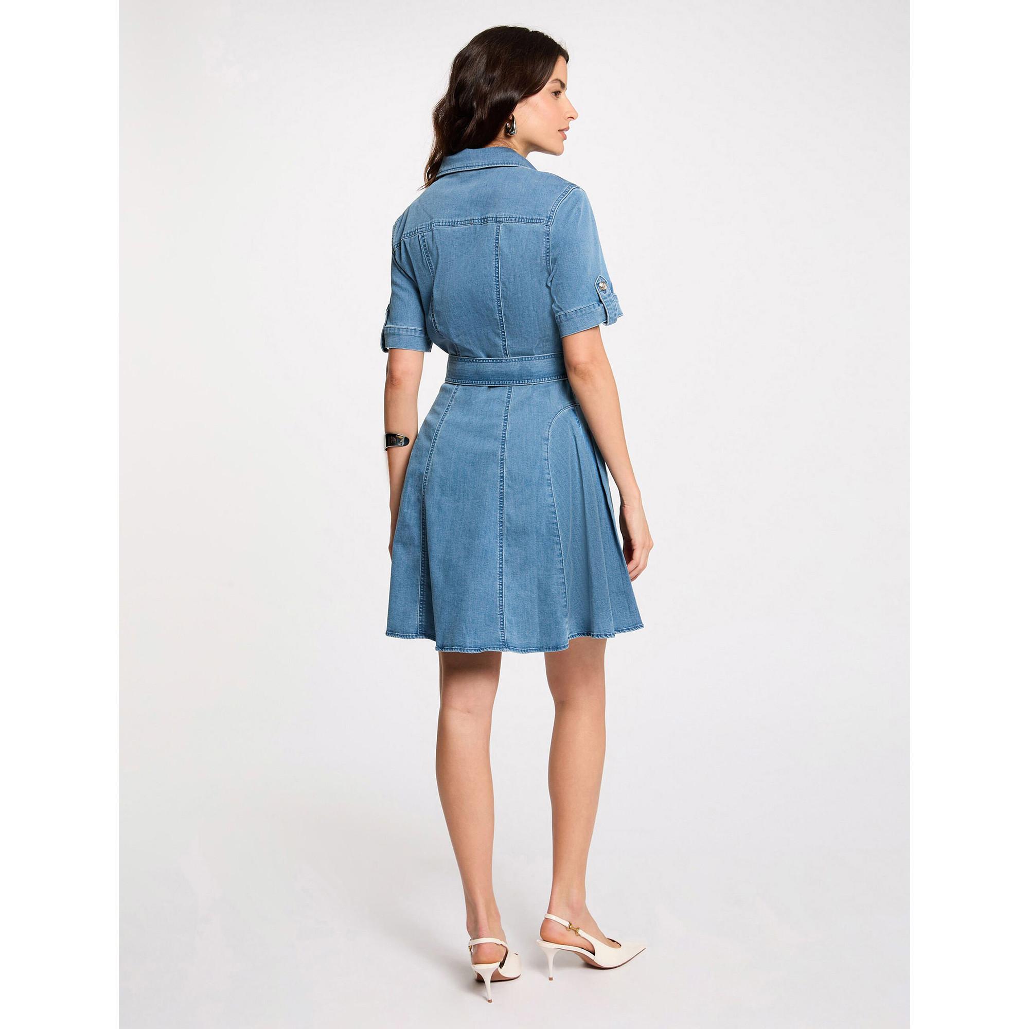 MORGAN Denim Mini Kleid mit Gürtel  