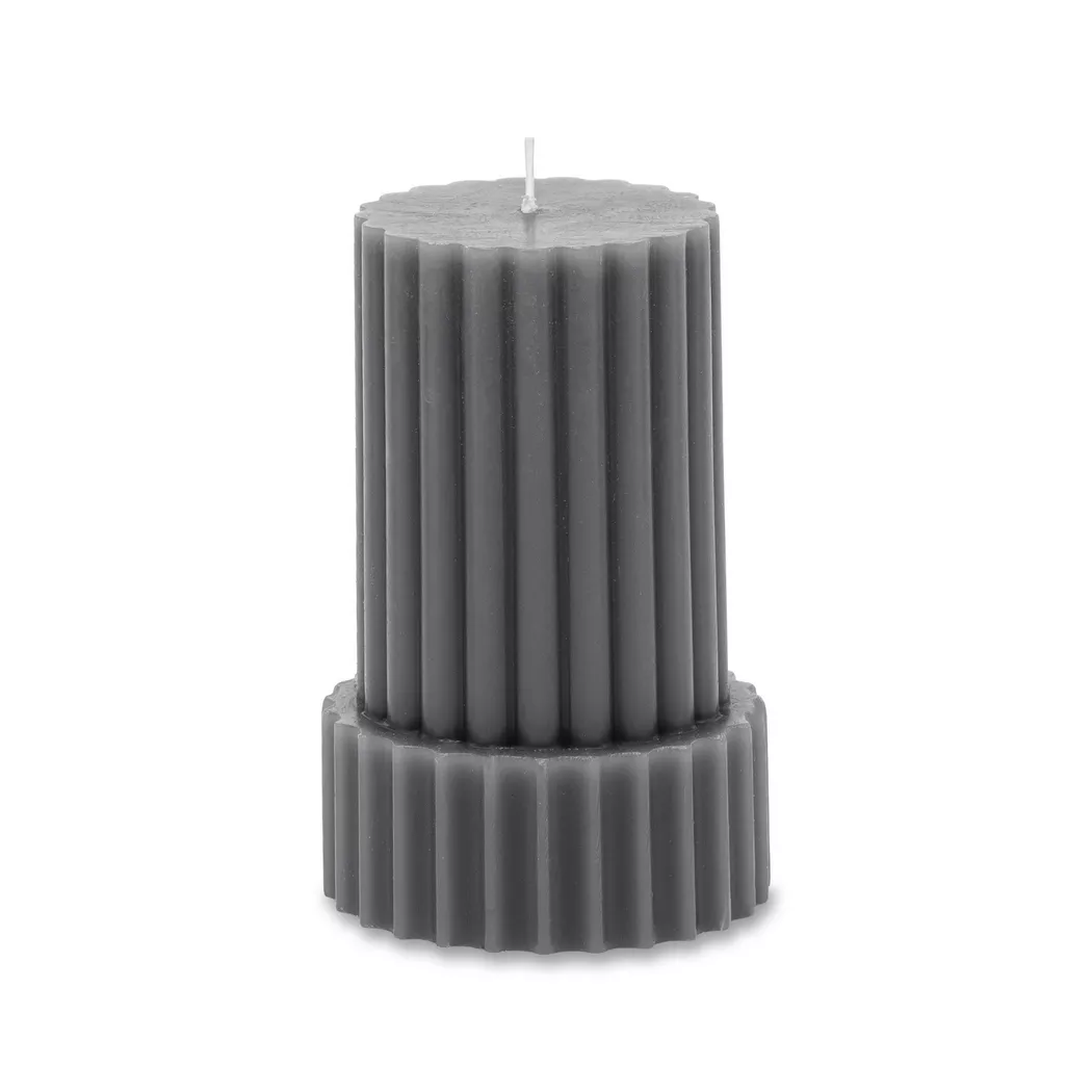 Manor - Zylinderkerze, H13CM,Ø8CM, Dunkelgrau