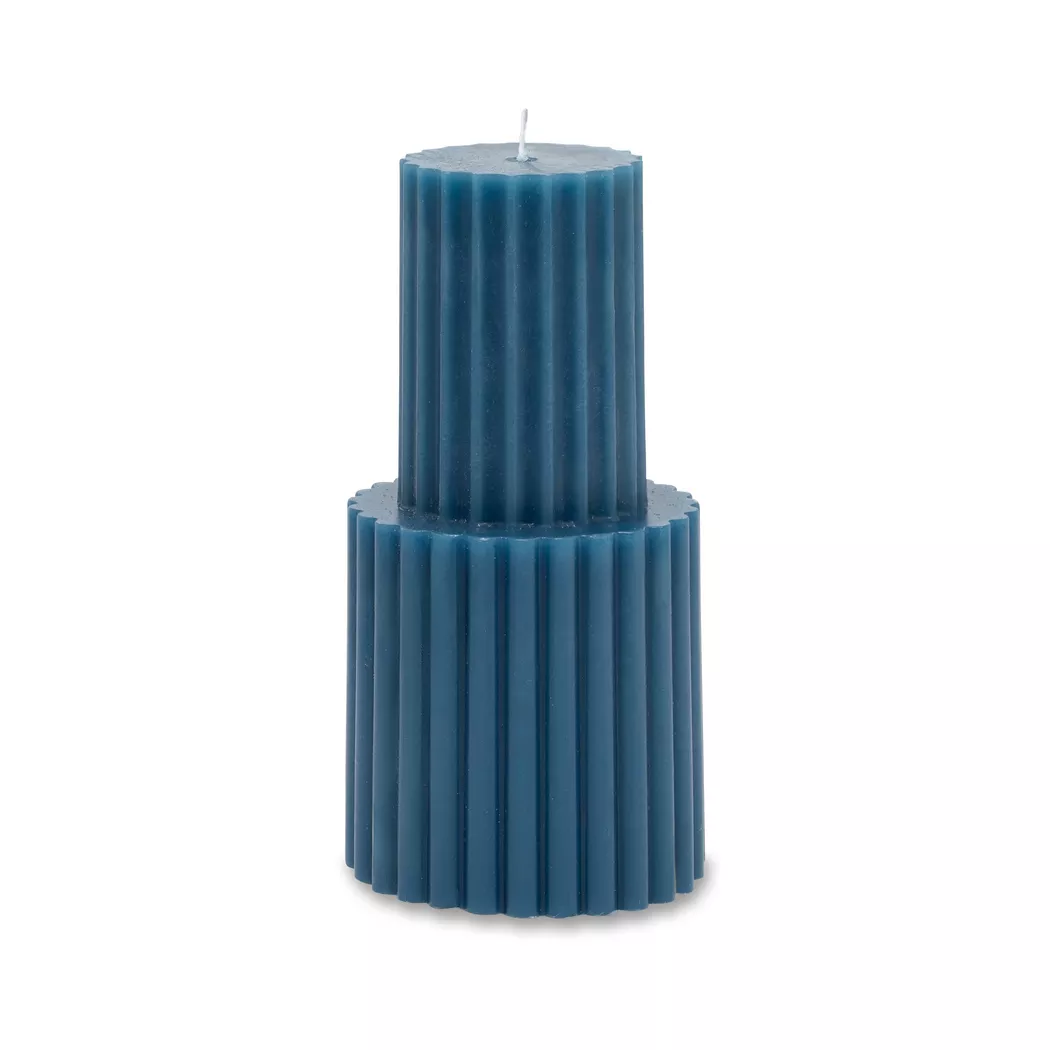 Manor - Zylinderkerze, H18CM,Ø9CM, Baltisches Blau