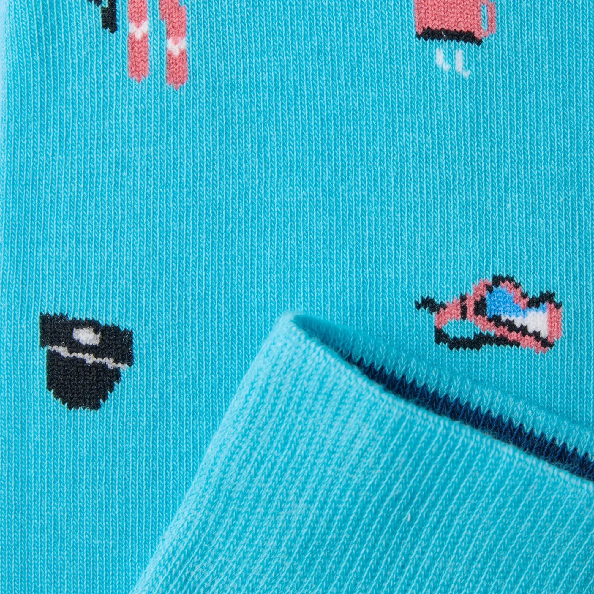 von Jungfeld Ski Retro Blue Chaussettes à Motifs  