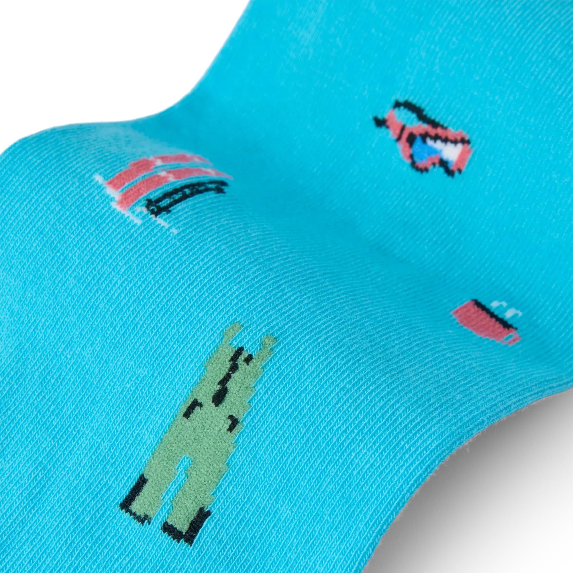 von Jungfeld Ski Retro Blue Chaussettes à Motifs  