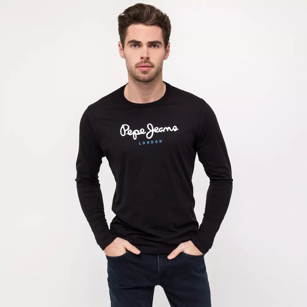 Pepe Jeans London - T-Shirt, langarm, für Herren, Schwarz, Größe XXL