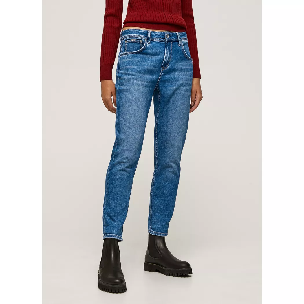Pepe Jeans London - Jeans, Mom Fit, für Damen, Mittelblau, Größe 29