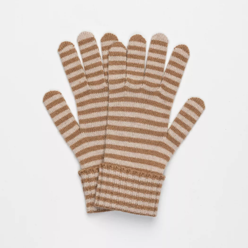 Manor Woman Fingerless Knit Gloves Taupe Onesize