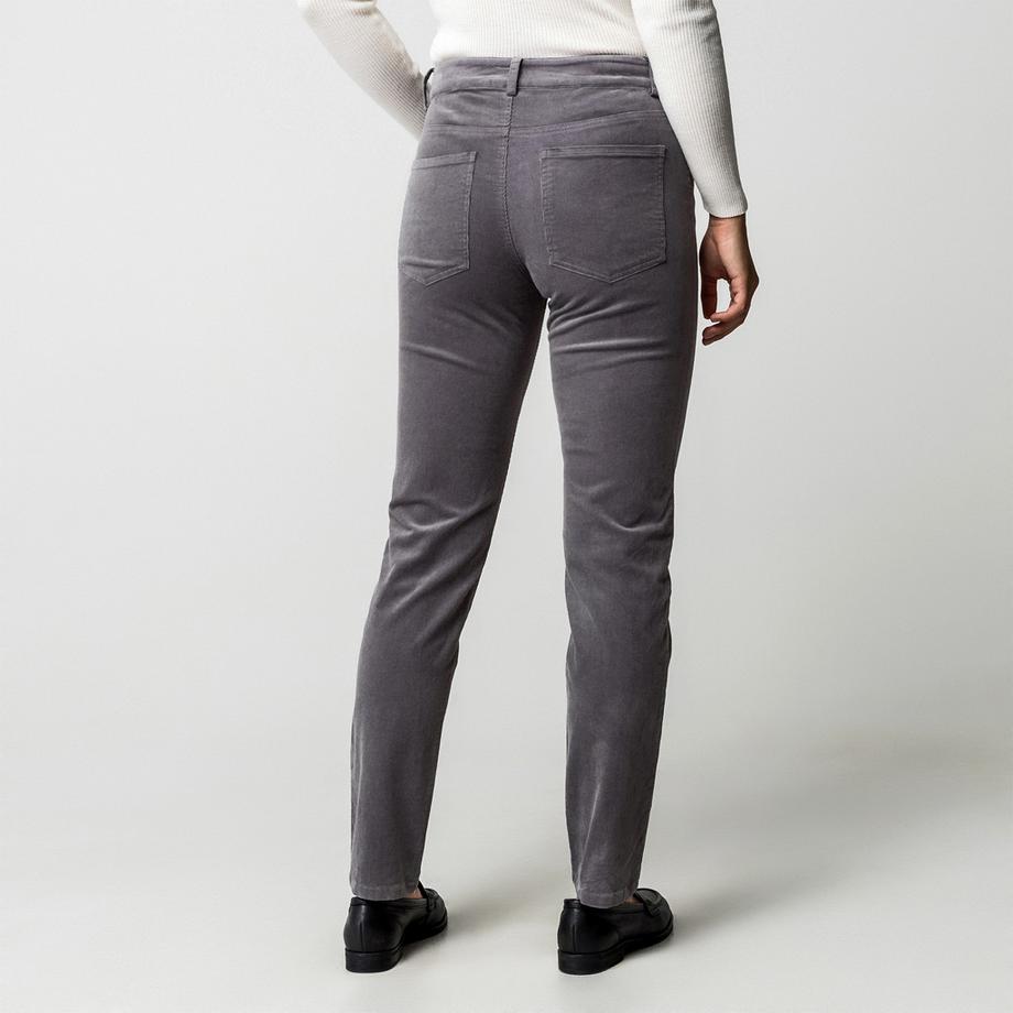 Manor Woman Pantalon 5 poches en velours côtelé Slim Fit  