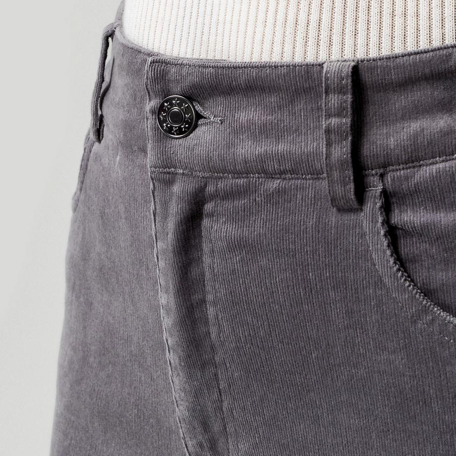 Manor Woman Pantalon 5 poches en velours côtelé Slim Fit  