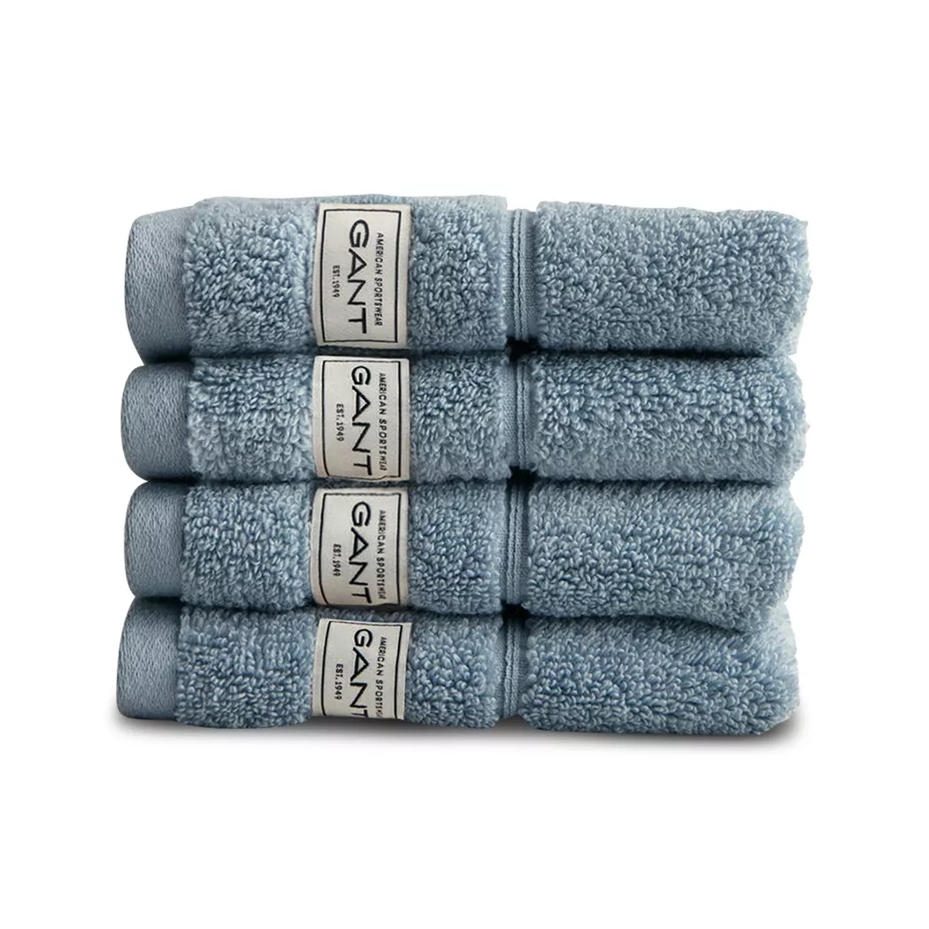 Gant 4-Pack Washcloth Light Blue 30x30cm