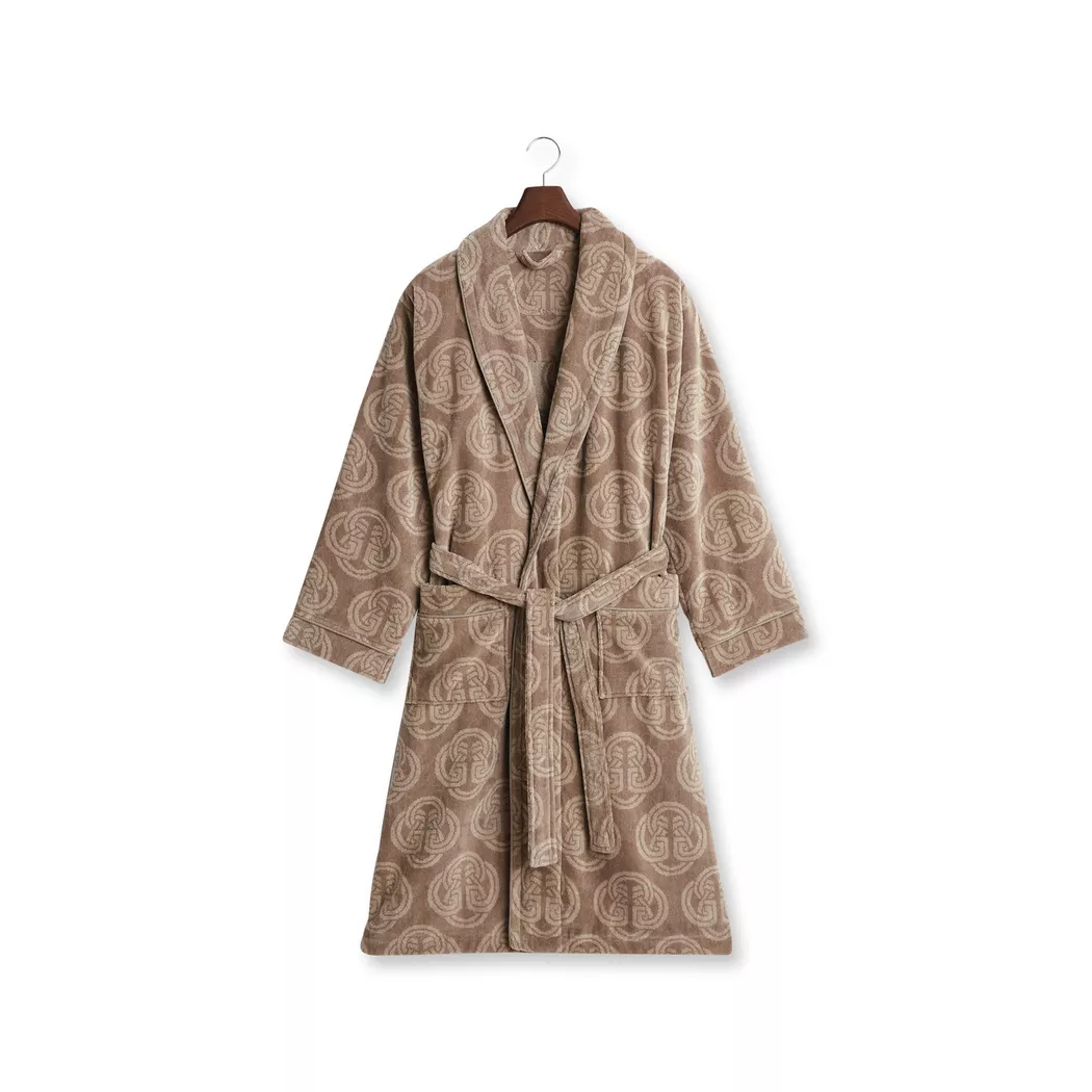 Gant - Bademantel, unisex, für Damen, Taupe, Größe XL