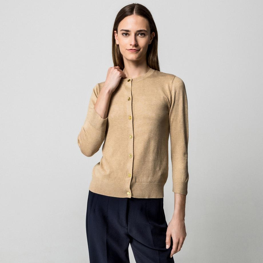 Manor Woman Cardigan Col Rond Manches 3/4  