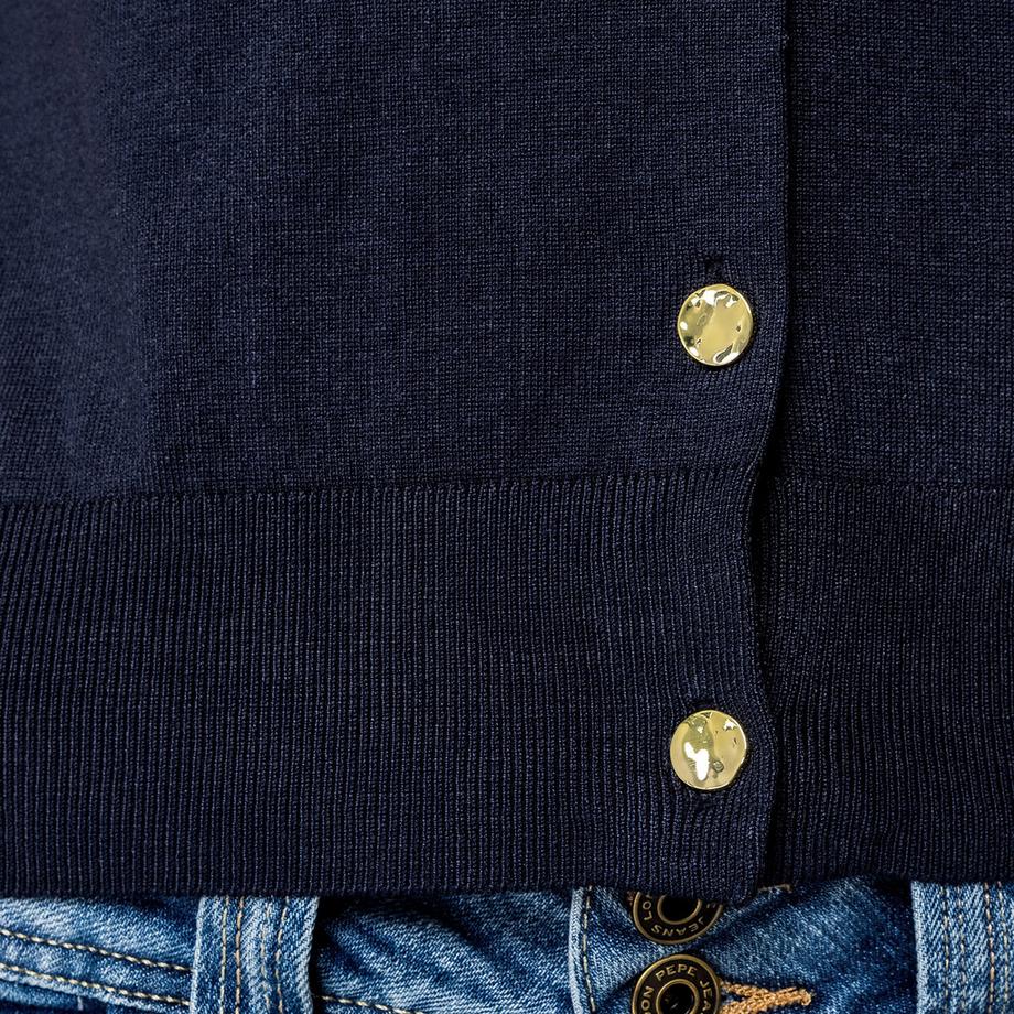 Manor Woman Cardigan Senza Maniche in Maglia Fine  