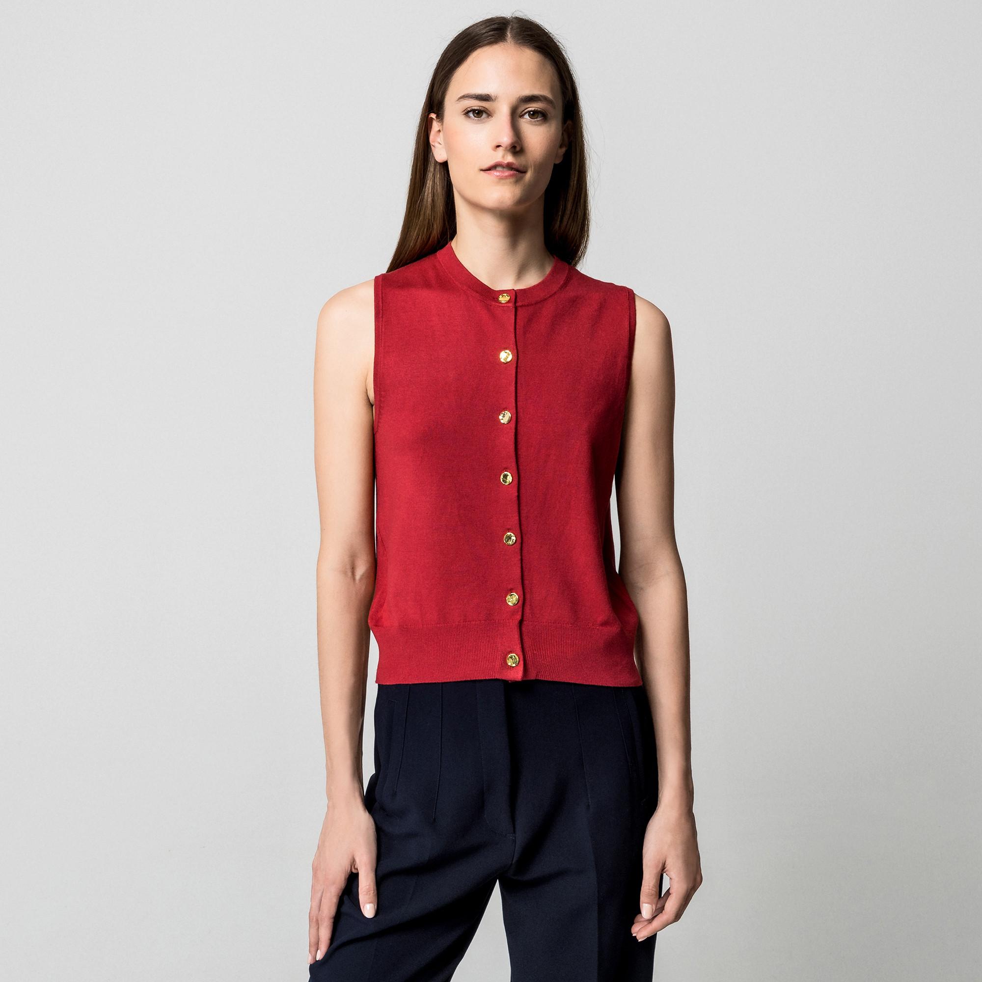 Manor Woman Ärmelloser Feinstrick Cardigan  