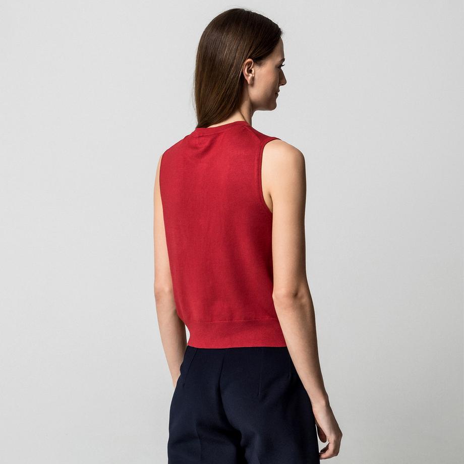 Manor Woman Ärmelloser Feinstrick Cardigan  