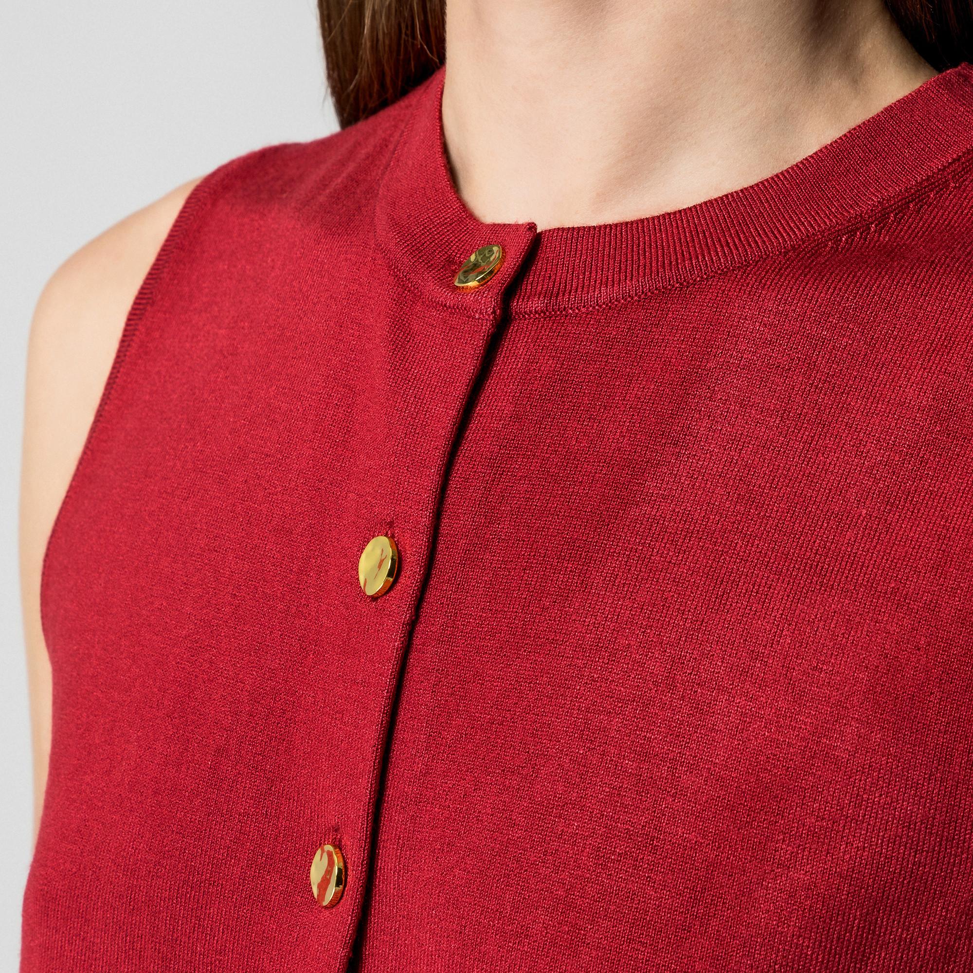 Manor Woman Ärmelloser Feinstrick Cardigan  