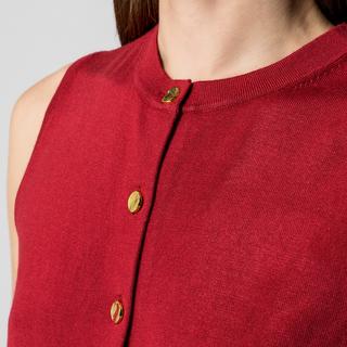 Manor Woman Ärmelloser Feinstrick Cardigan  