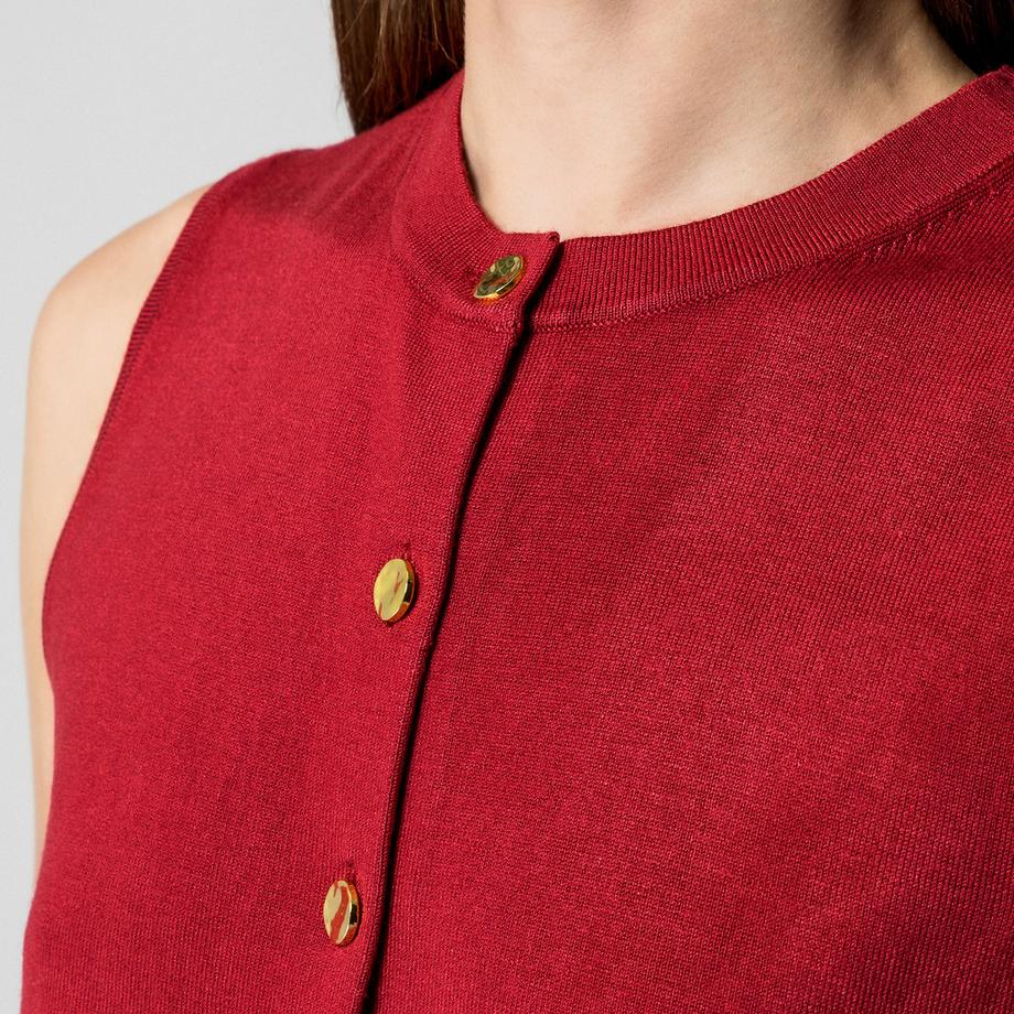 Manor Woman Ärmelloser Feinstrick Cardigan  