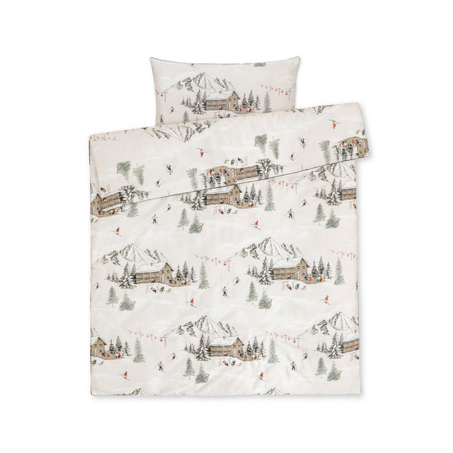 Manor Jour de neige Taie d'oreiller Satin  