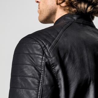 Manor Man Veste Biker en Faux Cuir  
