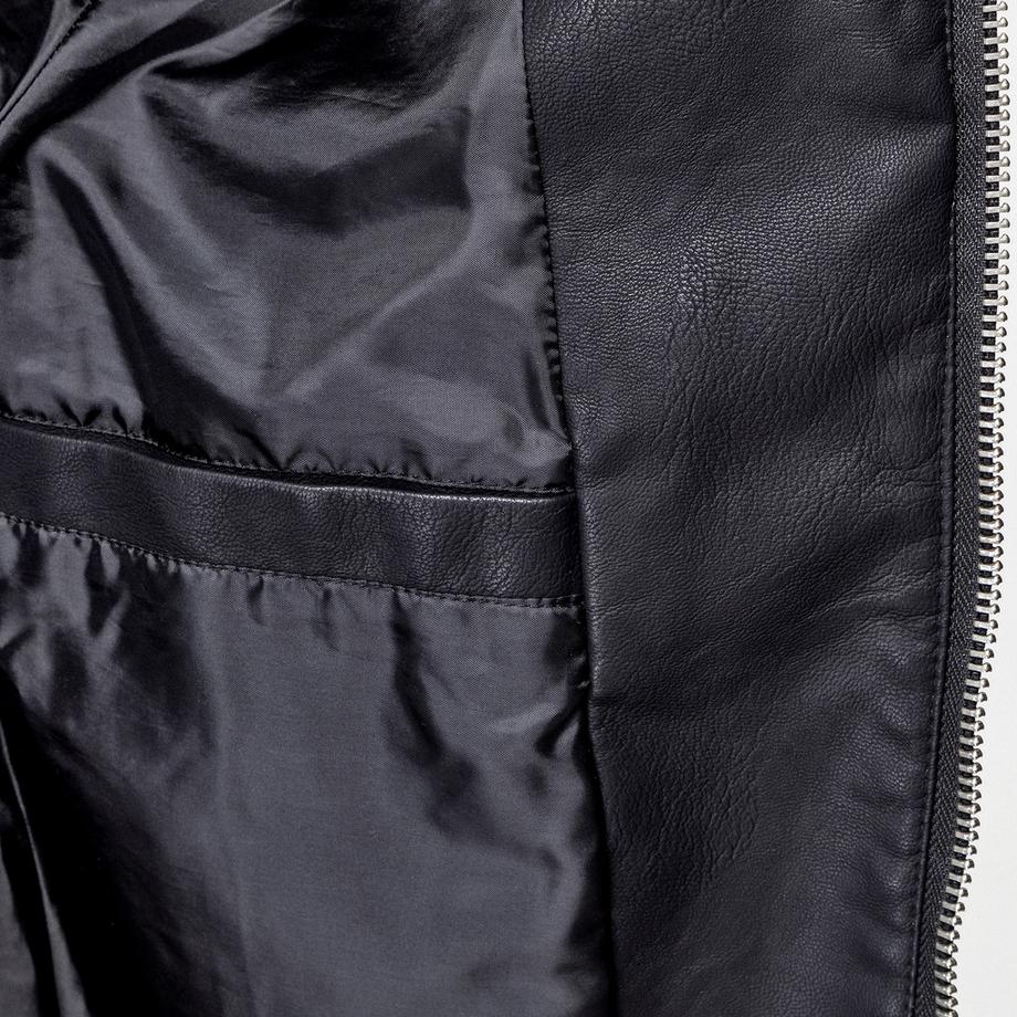 Manor Man Veste Biker en Faux Cuir  