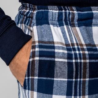 Manor Man Karierte Flanell Pyjamahose  
