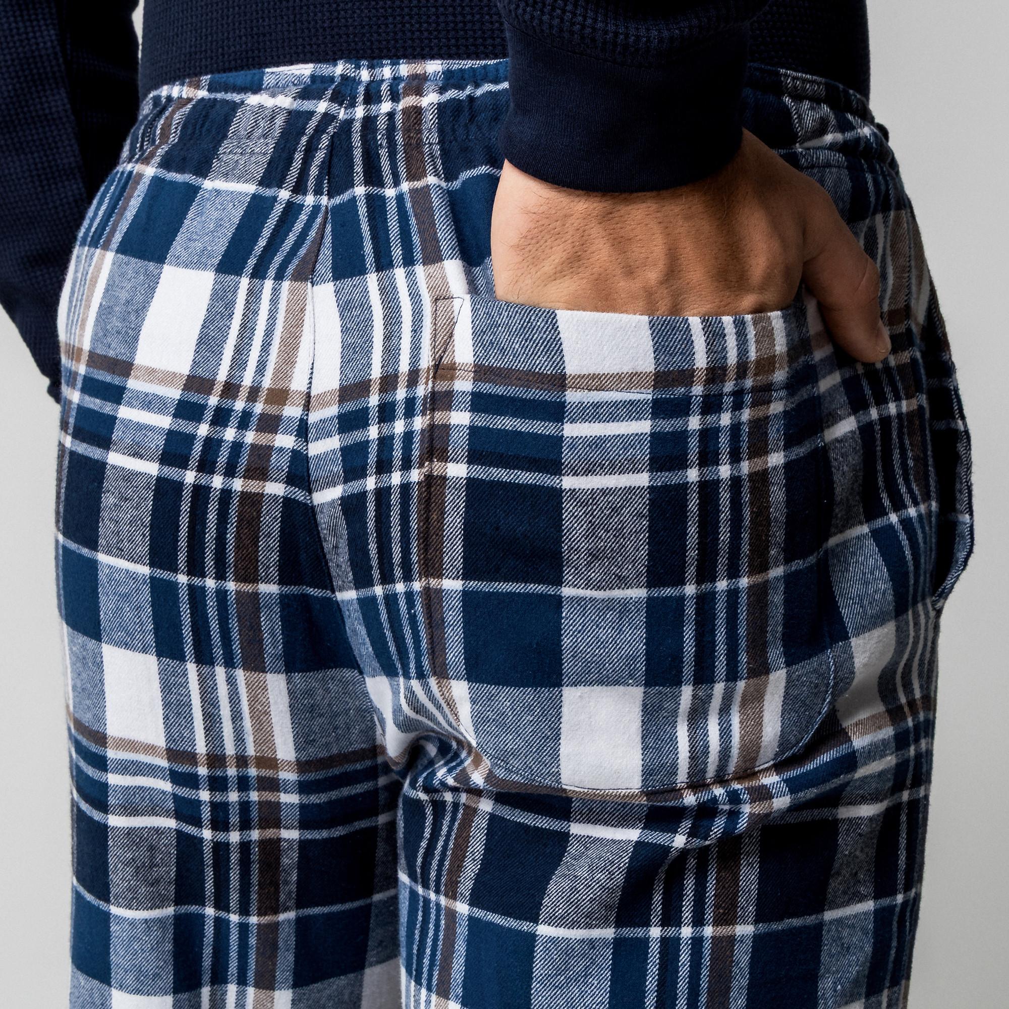 Manor Man Karierte Flanell Pyjamahose  