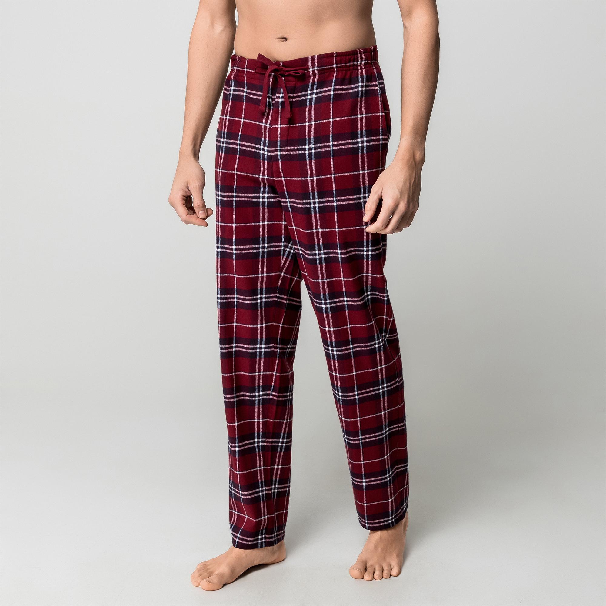 Manor Man Karierte Flanell Pyjamahose  